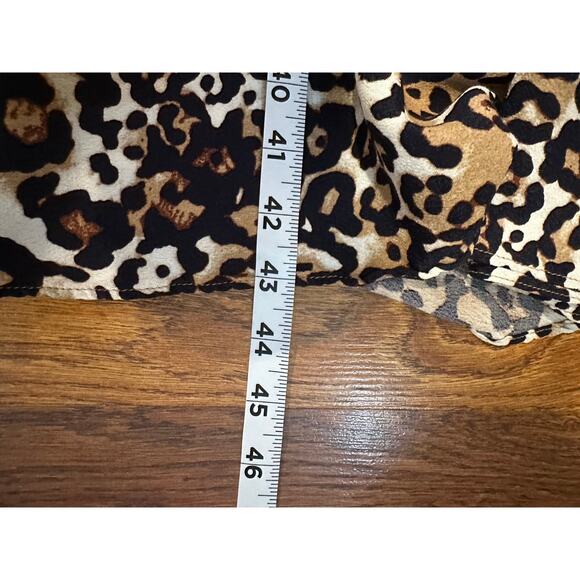 Talbots Women’s Leopard Print Tie Waist Midi Dress – Size 4 Chic Animal Print - Picture 8 of 9